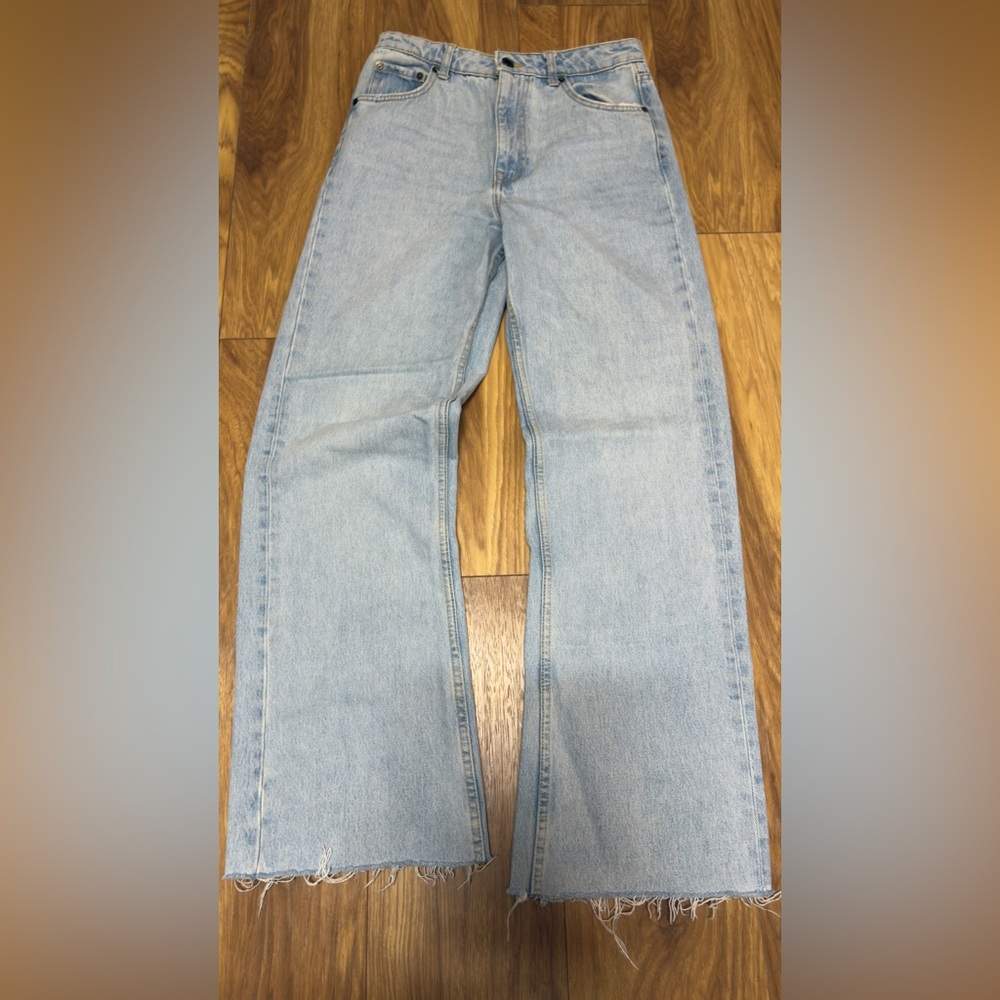 Light Blue Denim Jeans zara wide leg